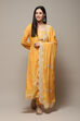 Mustard Linen Blend Digital Print Unstitched Suit Set image number 8