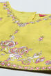 Lime Yellow Poly Chanderi Floral Lehenga Set image number 1