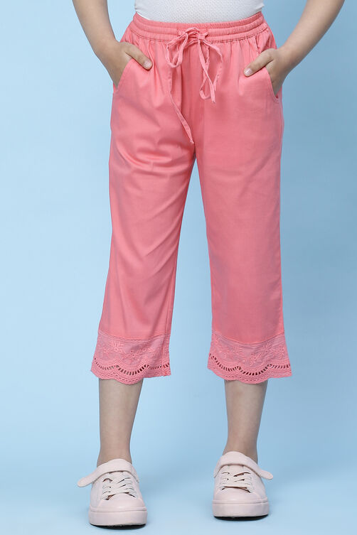 5-pack Cotton Capri Leggings - Pink/light pink - Kids