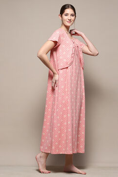 Pink Cotton Printed Sleepwear image number 4