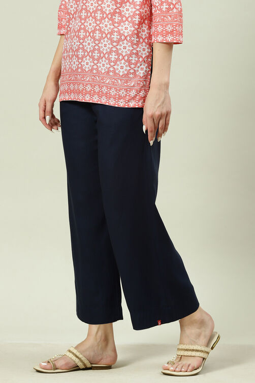 Buy Navy Rayon Palazzo Pants (Palazzo) for INR899.00 | Biba India