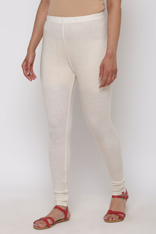 Buy online White Acrylic Woolen Legging from winter wear for Women