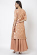Peach Art Silk Straight Kurta Skirt Suit Set image number 5