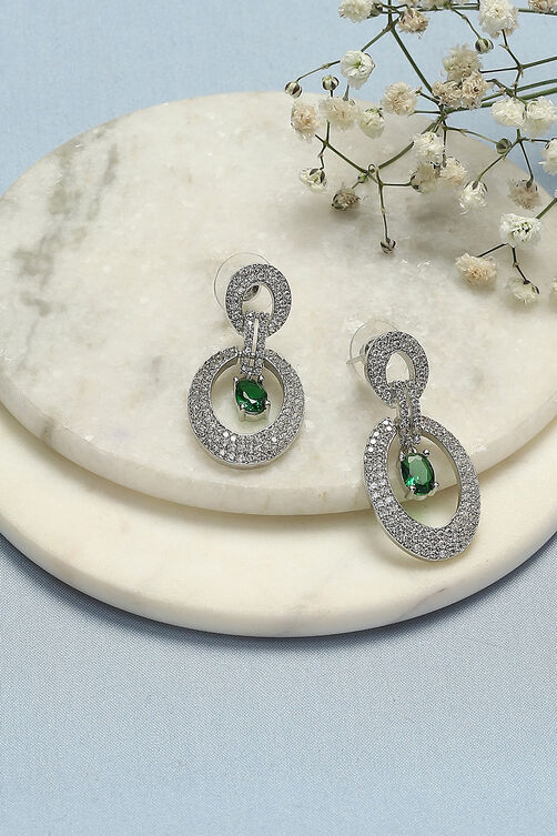 Green Brass earrings image number 0