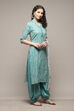 Green Cotton Printed Unstitched Suit Set image number 6