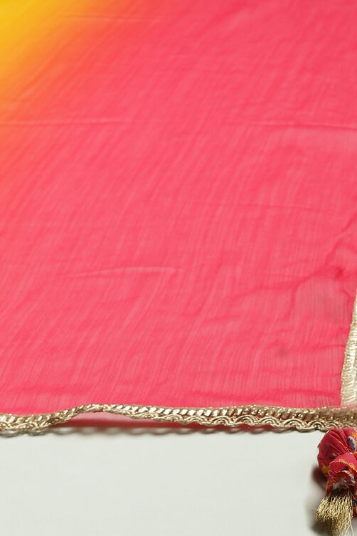 Fuschia Cotton Straight Kurta Salwar Pant Suit Set image number 2
