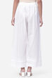 White Cotton Straight Palazzos image number 4