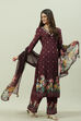 Wine Rayon Printed Straight Pant Kurta Palazzo Suit Set image number 7