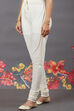 Rohit Bal Off White Chanderi Silk Anarkali Solid Suit Set image number 2