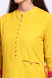 Yellow Eco Cotton Straight Kurta Slim Pant Suit Set image number 1