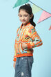 Orange Art Silk Jacket image number 2