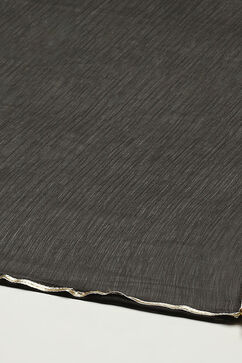 Charcoal Art Silk Straight Kurta Palazzo Suit Set image number 3