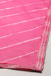 Pink Organza Unstitched Suit set image number 4