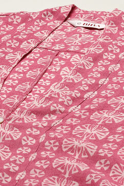 Pink Cotton Printed Kurta Set image number 1
