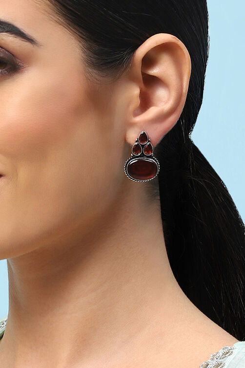Red Brass Earrings image number 1