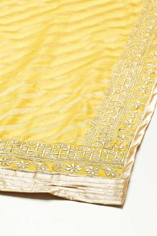 Rohit Bal Yellow Cotton Silk Anarkali image number 2