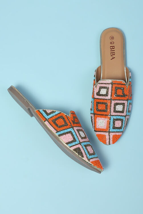 Multicolor Pu Mules image number 4