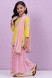 Yellow Poly Cotton Sharara Kurta Garara Suit Set image number 5
