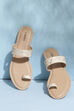 Beige Pu Ring Toe Sandals image number 0