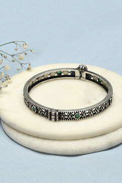 Oxidised-Green Brass Bangles image number 2