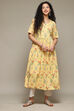 Yellow Rayon Straight Printed Kurta