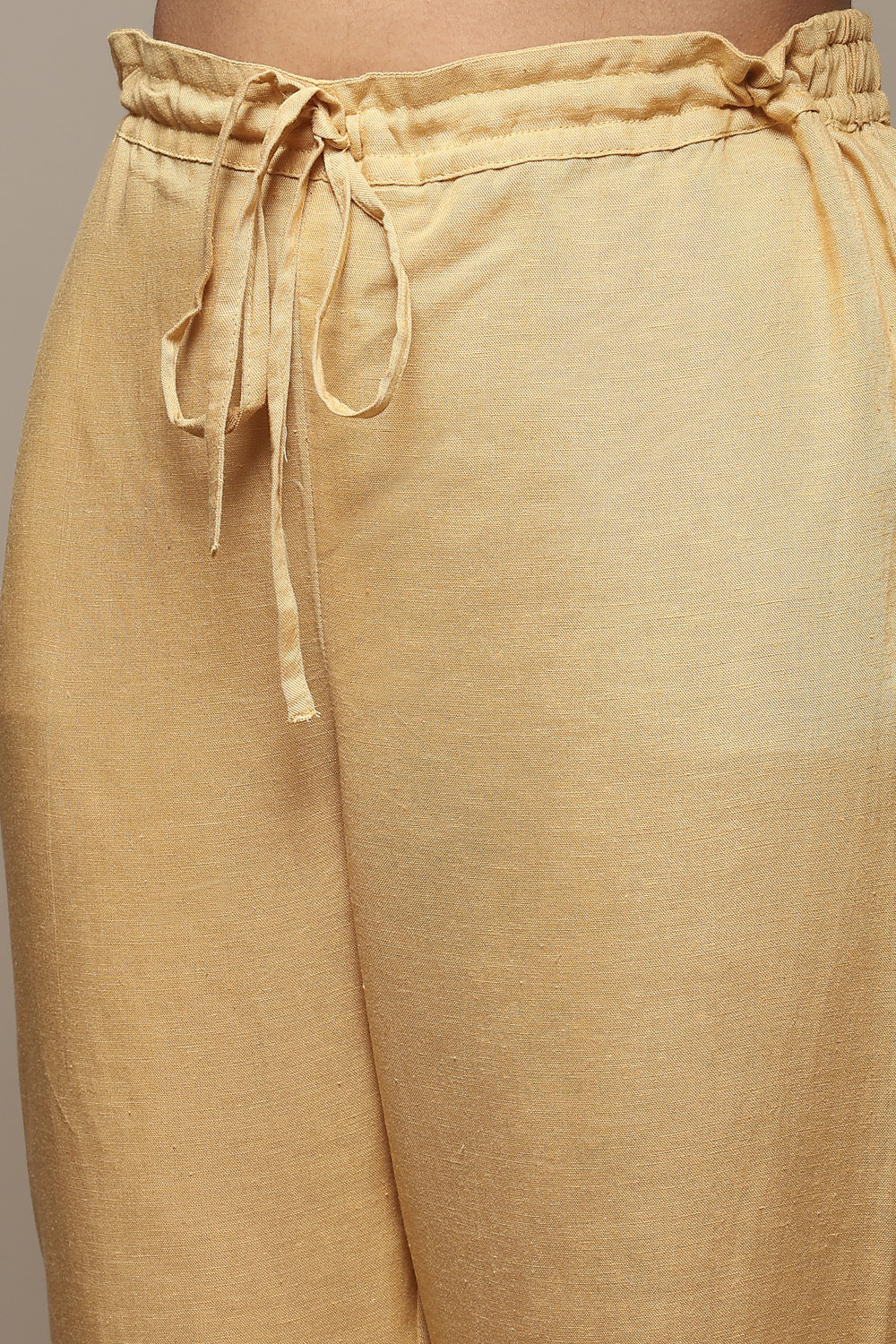 Beige Rayon Straight Kurta Pant Suit Set image number 2