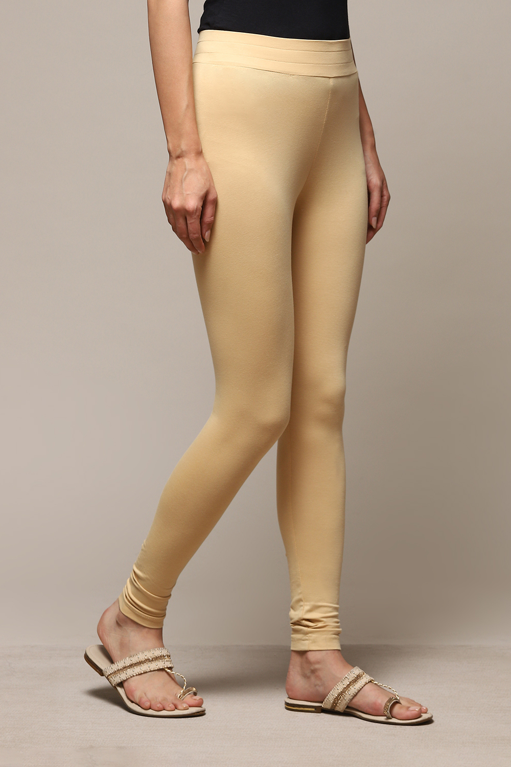 Buy Beige Leggings for Women by FIDATO Online