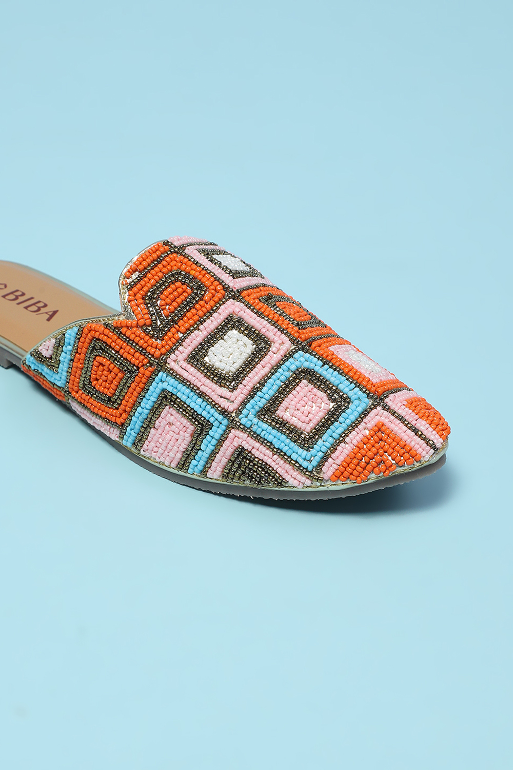 Multicolor Pu Mules image number 1