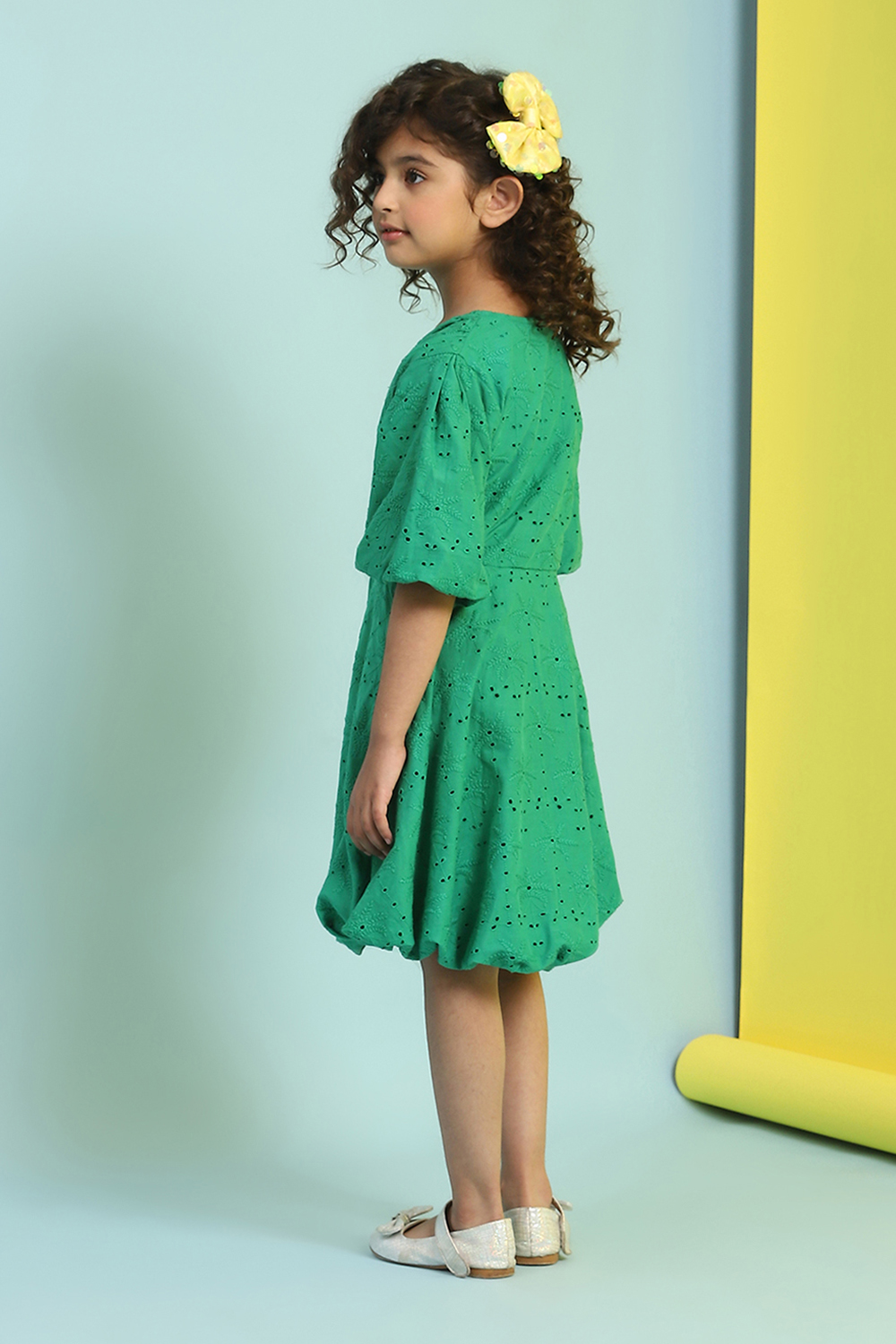 Green Cotton Dress image number 3