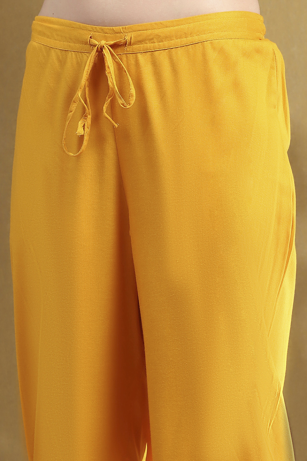 Yellow Polyester Blend A Line Suit Set image number 2