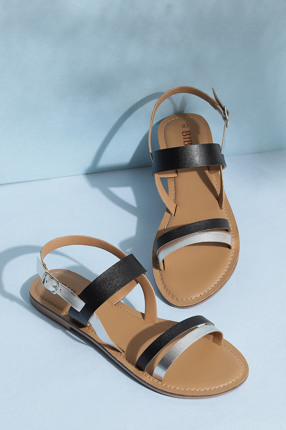 Gold Pu Sandals image number 0