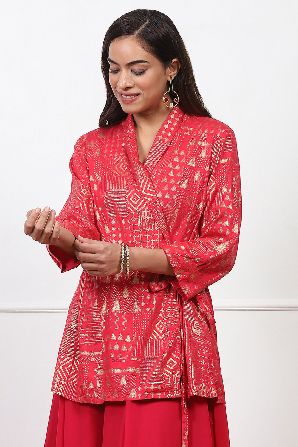 Fuchsia Rayon 2 Piece Set image number 1