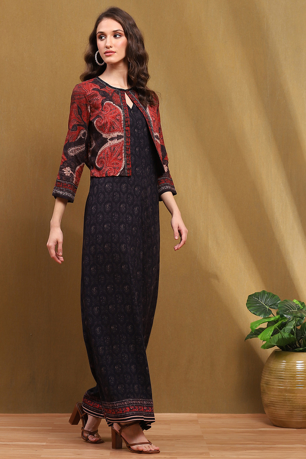 Black Rayon Straight Kurta image number 6