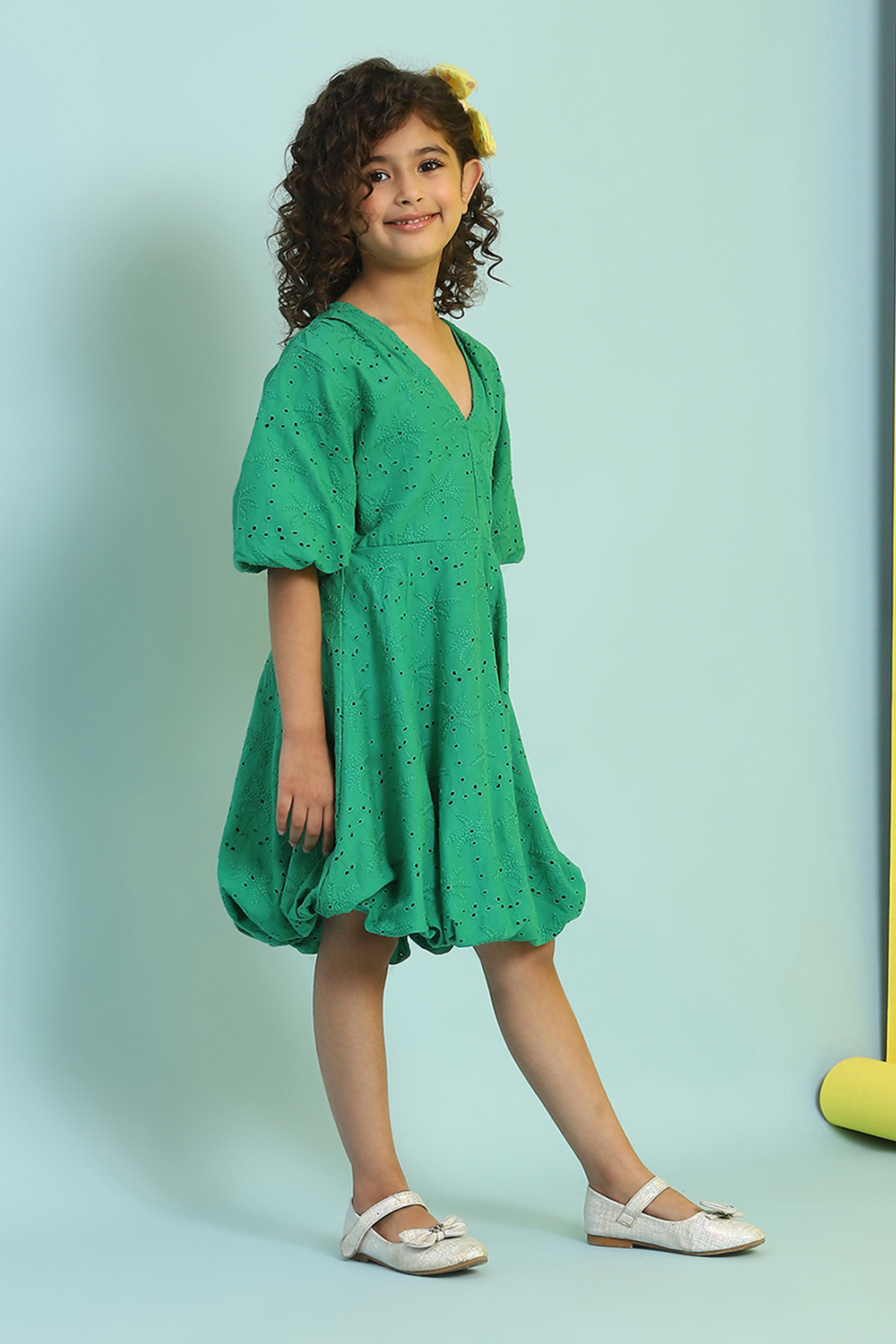 Green Cotton Dress image number 4