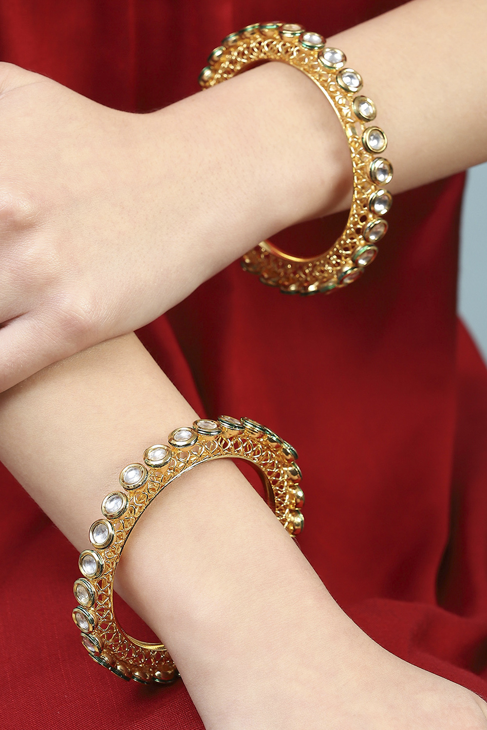 Gold Festive Kade Festive Bangle image number 3