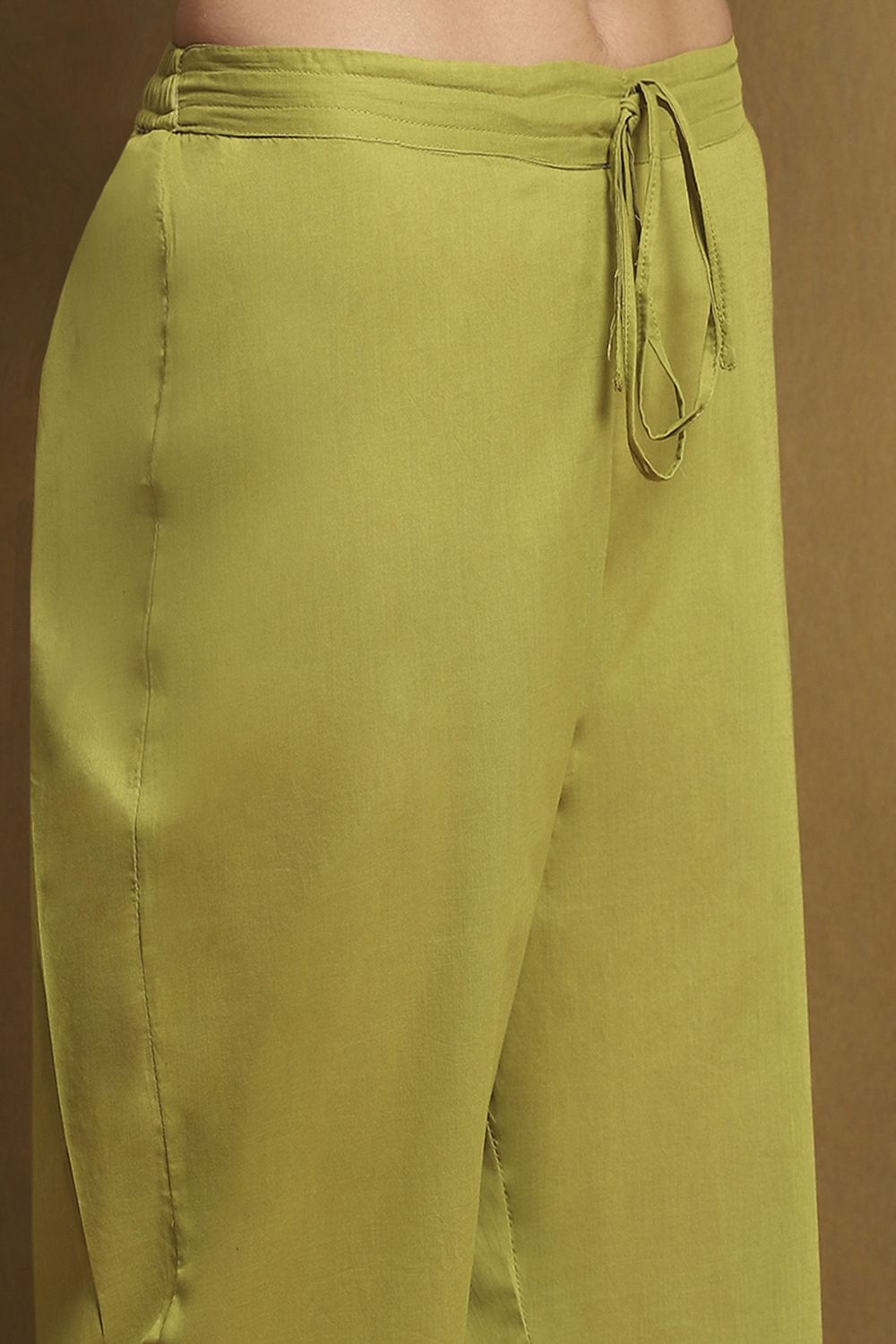 Green Cotton   Straight Suit Set image number 2