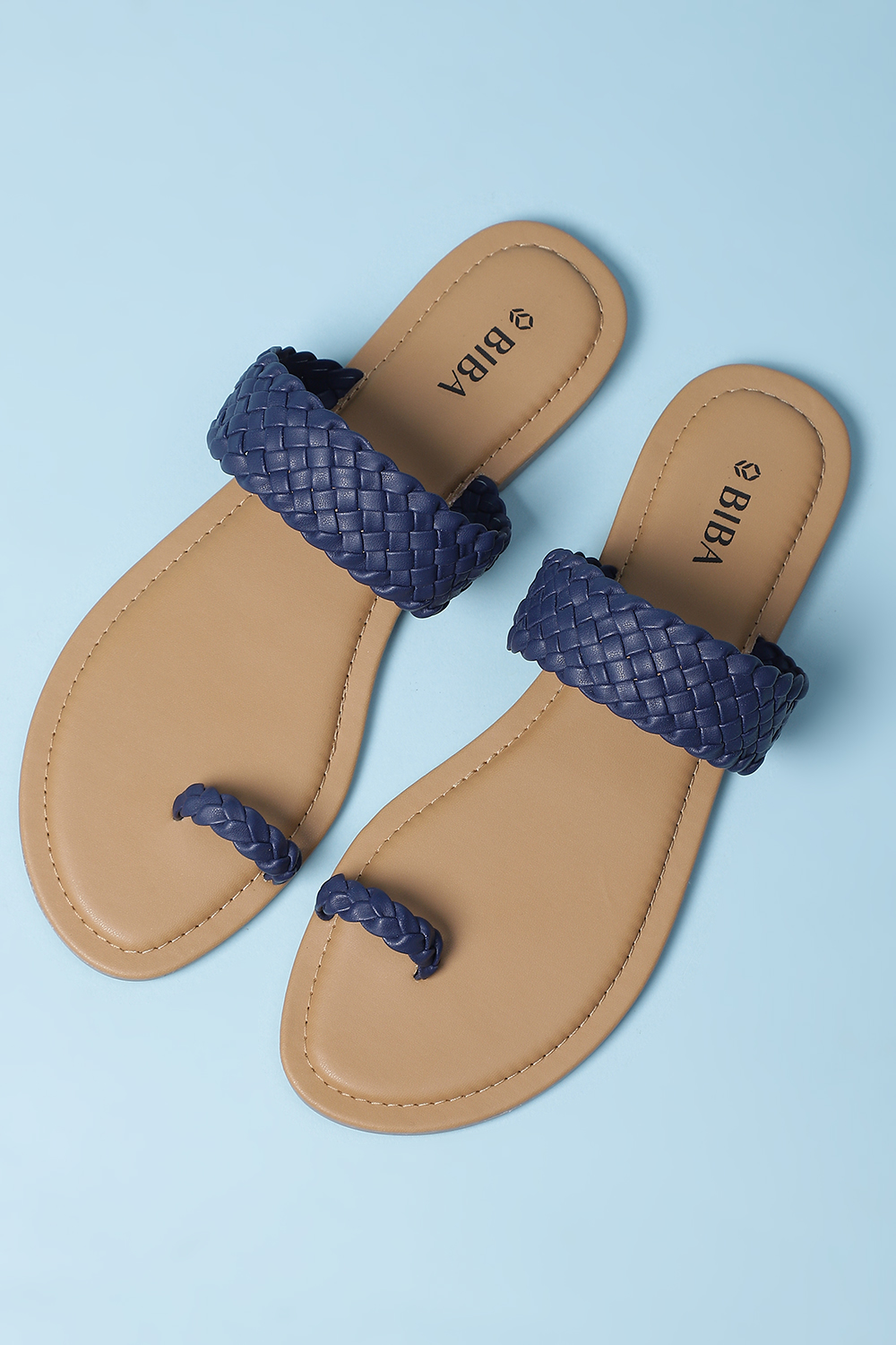 Navy Pu Ring Toe Sandals image number 5