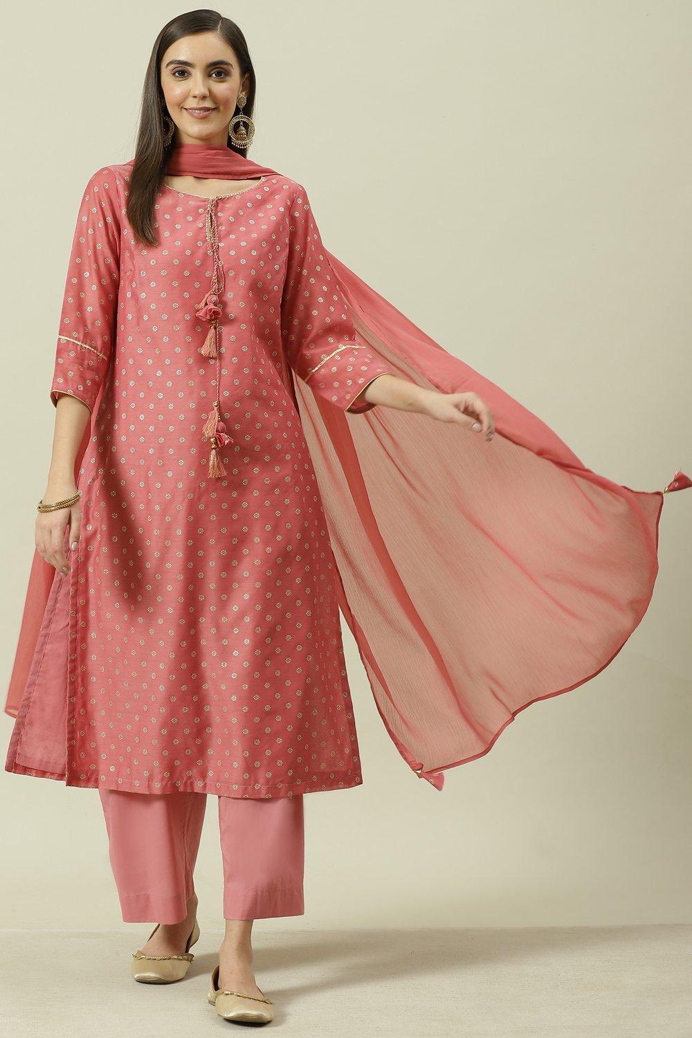 Yellow Printed Straight Kurta Palazzo Suit Set image number 6