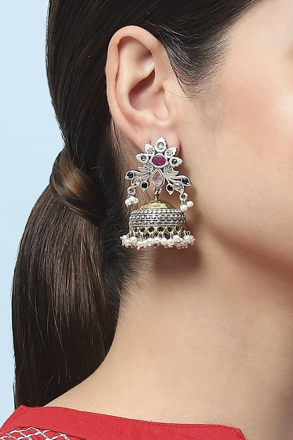 Multi Oxidised Casual Jhumka image number 3