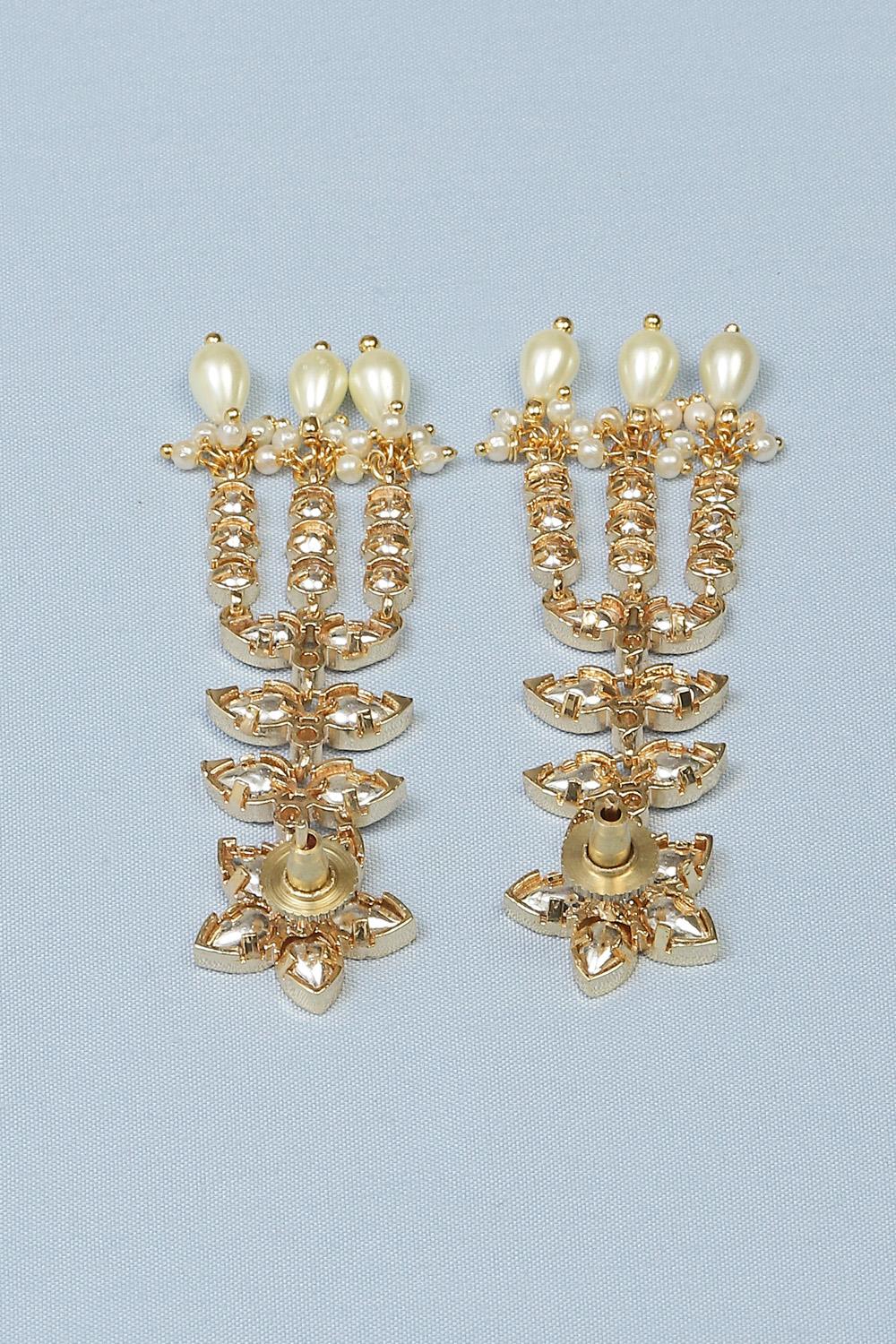 Gold Brass Earrings image number 2