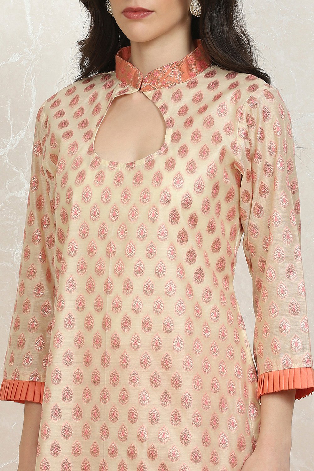 Grey Art Silk Woven Unstitched Suit Set image number 2