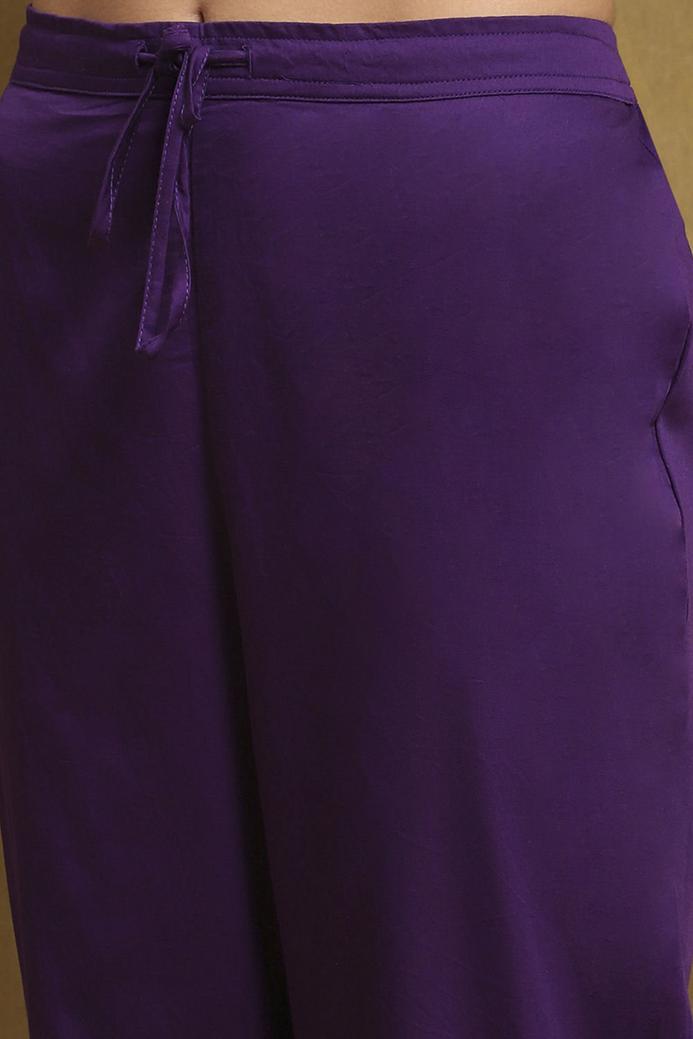 Purple Polyester Blend Kalidar Suit Set image number 2