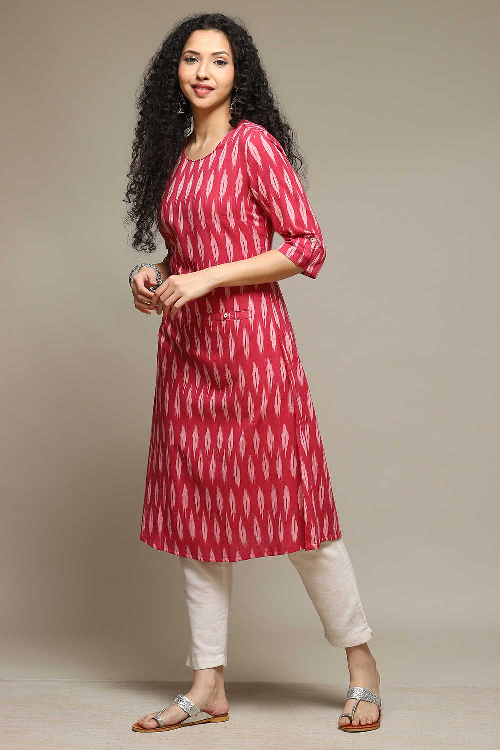 Ikat cotton cheap kurtis