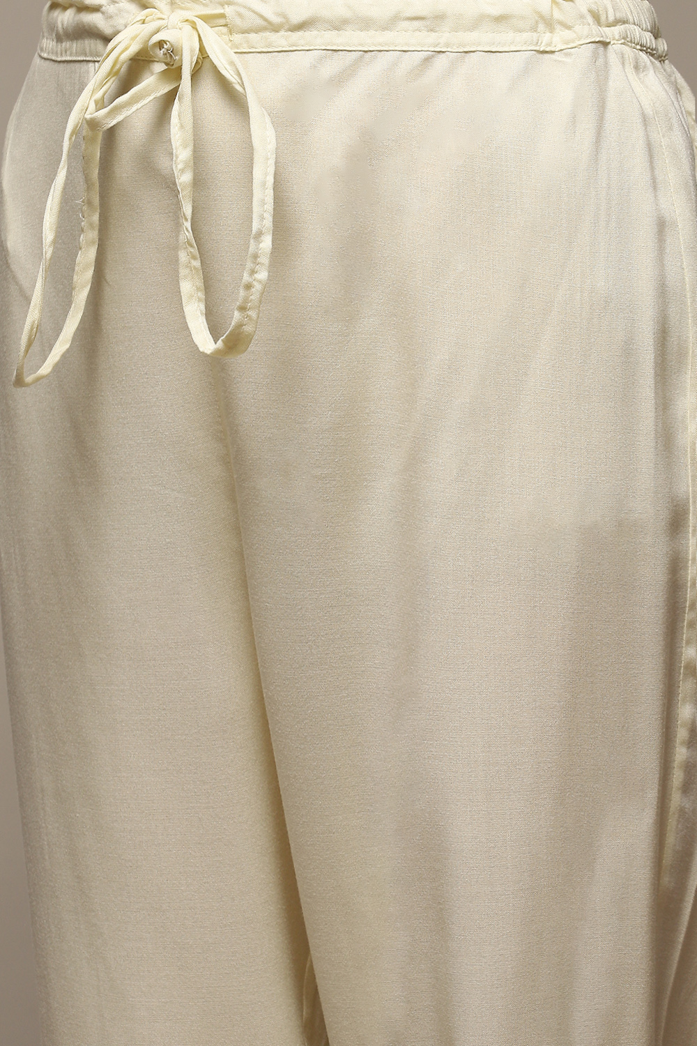 Beige Rayon Straight Kurta Pants Suit Set image number 3