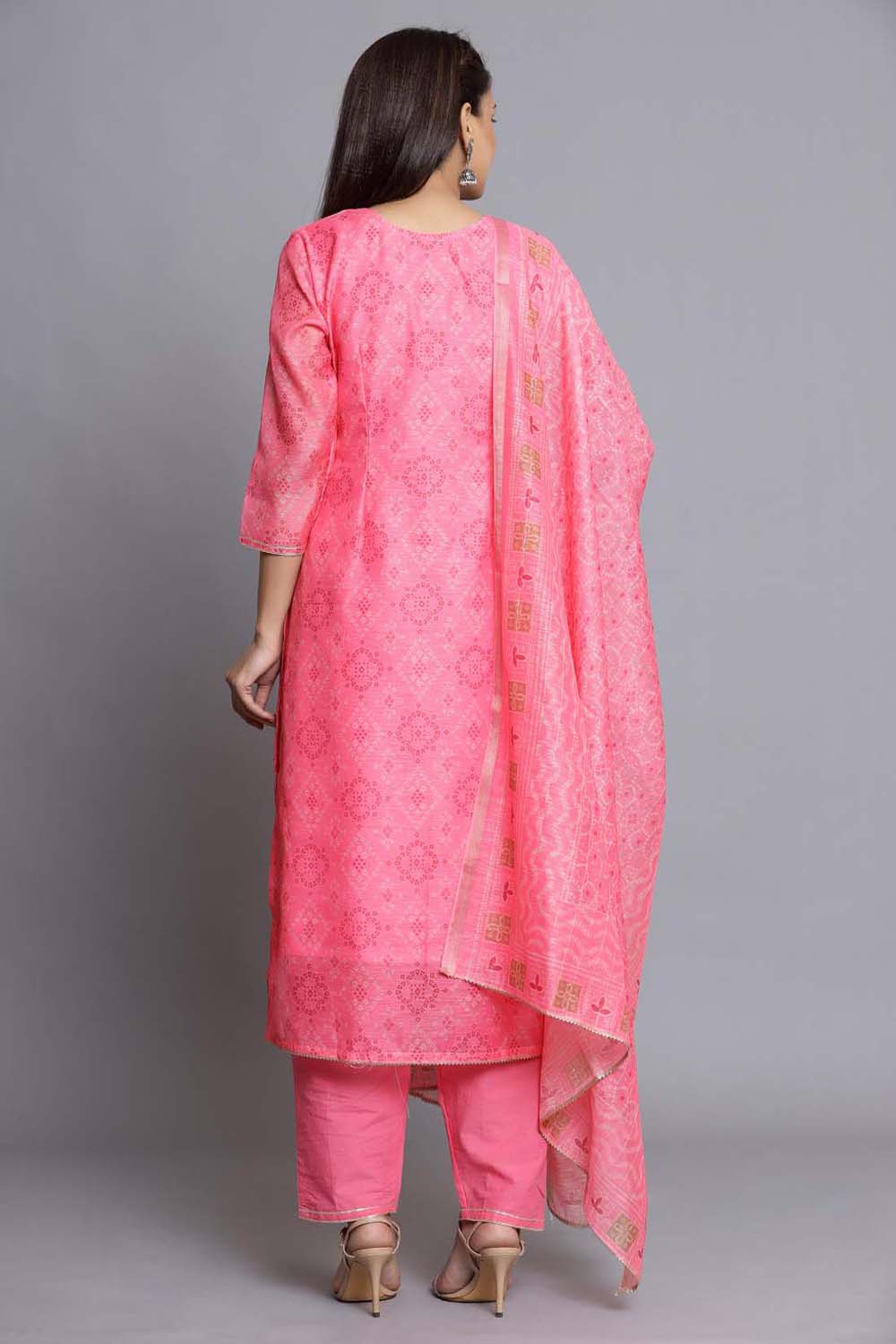 Easy Stitch Pink Muslin Suit image number 4