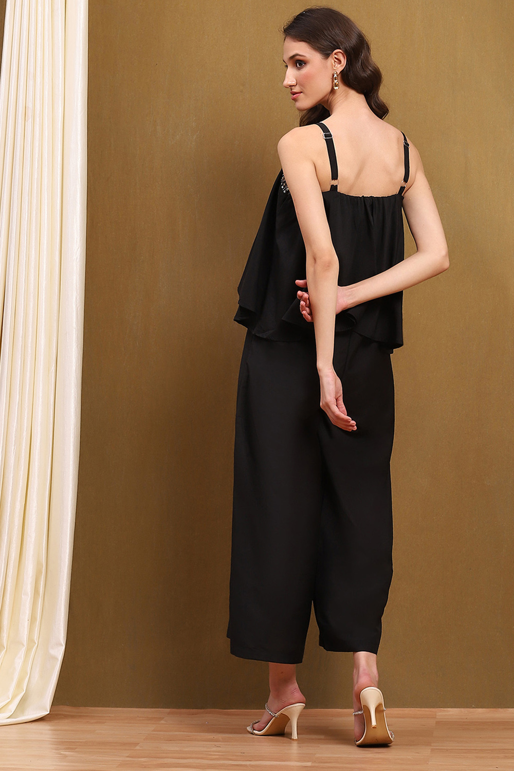 Black Polyester Jumpsuit image number 3