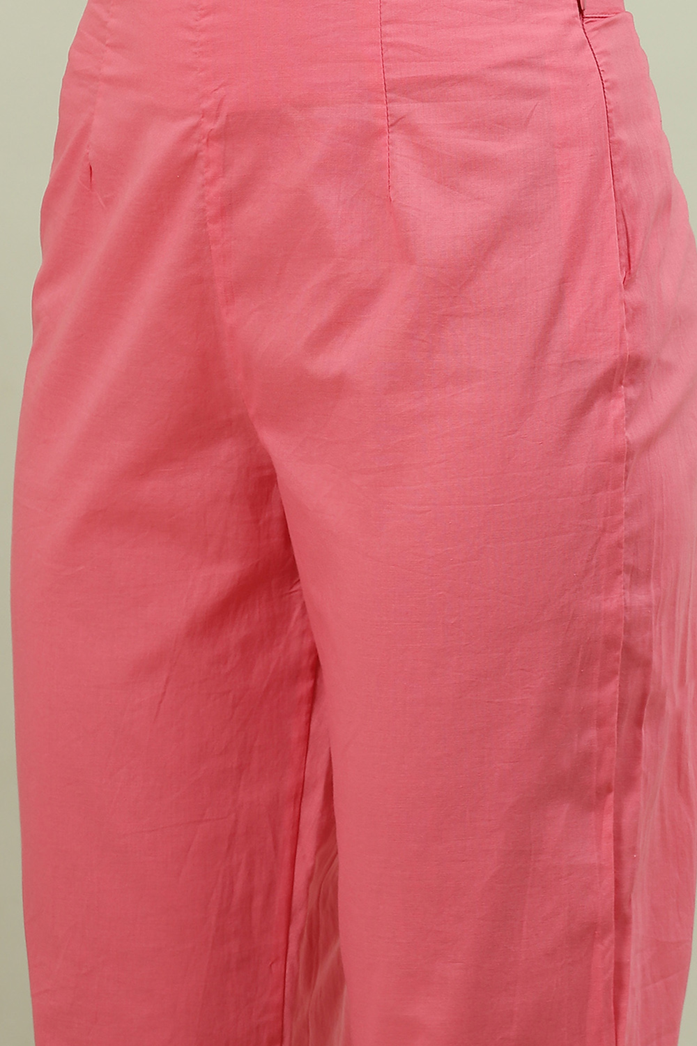 Pink Cotton Straight Kurta Slim Pant Suit Set Kurta, Slim Pant, Dupatta ...