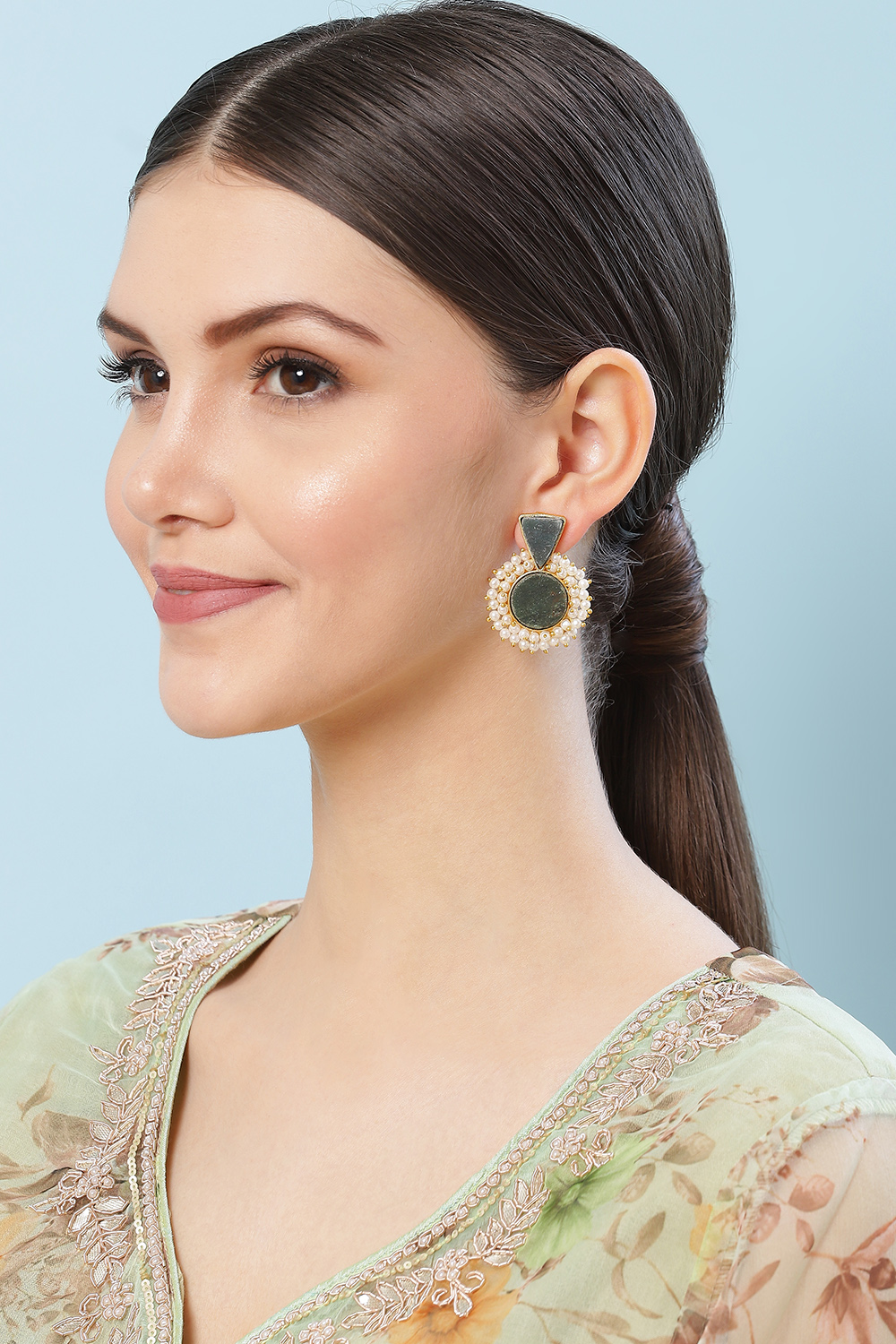 Earrings deals dark green