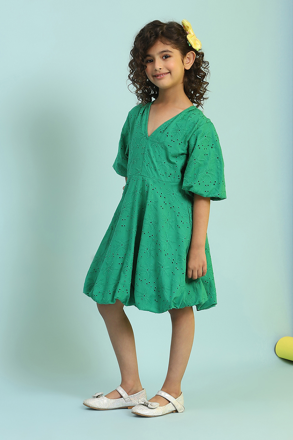 Green Cotton Dress image number 2