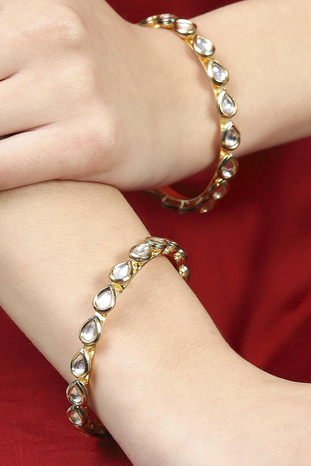 Gold Kundan Kade Festive Bangle image number 3